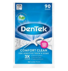 DenTek Комфортне очищення флос-зубочистки, 90 шт DenTek Комфортне очищення флос-зубочистки, 90 шт