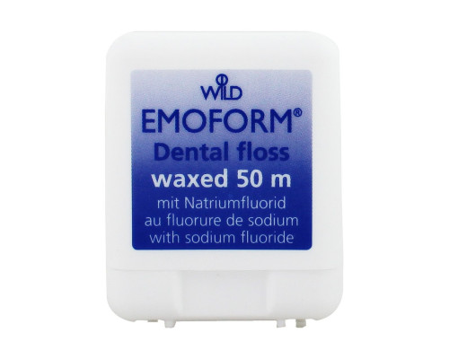 EMOFORM Dental-floss Зубна нитка вощена з фтором, 50 м EMOFORM Dental-floss Зубна нитка вощена з фтором, 50 м