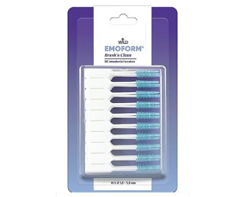 EMOFORM Brushn clean ML Безметалові міжзубні щітки, 50 шт EMOFORM Brushn clean ML Безметалові міжзубні щітки, 50 шт