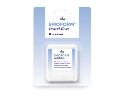 EMOFORM Dental-floss Зубна нитка невощена, тонка, 50 м EMOFORM Dental-floss Зубна нитка невощена, тонка, 50 м
