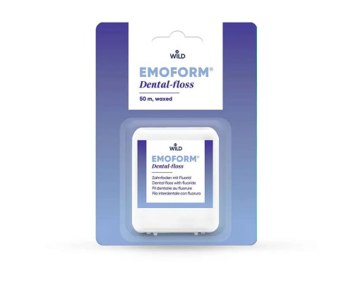 EMOFORM Dental-floss Зубна нитка вощена з фтором, 50 м EMOFORM Dental-floss Зубна нитка вощена з фтором, 50 м
