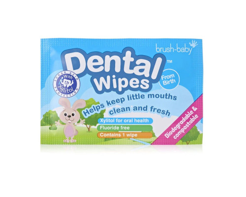 Brush-Baby Дитячі дентальні серветки Dental Wipes, 1 шт Brush-Baby Дитячі дентальні серветки Dental Wipes, 1 шт