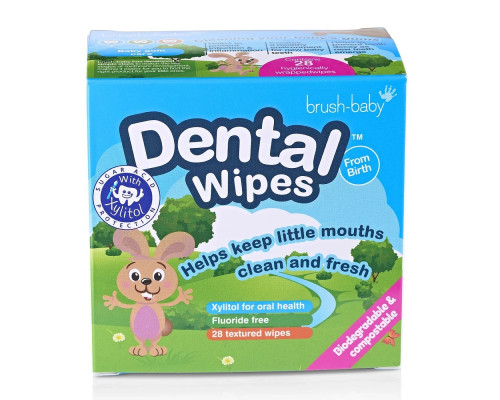 Brush-Baby Дитячі дентальні серветки Dental Wipes, 1 шт Brush-Baby Дитячі дентальні серветки Dental Wipes, 1 шт