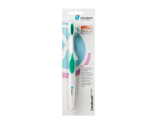Miradent Carebrush Ortho зубна щітка ортодонтична середня-м'яка Miradent Carebrush Ortho зубна щітка ортодонтична середня-м'яка