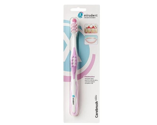 Miradent Carebrush white/pink зубна щітка відбілююча середня (рожева) Miradent Carebrush white/pink зубна щітка відбілююча середня (рожева)