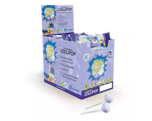 XyliPOP Lolli чорниця льодяник з ксилітом, 1 шт XyliPOP Lolli чорниця льодяник з ксилітом, 1 шт