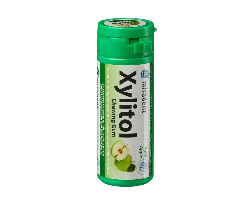Miradent Xylitol Apple Жувальна гумка з ксилітолом, 30 шт Miradent Xylitol Apple Жувальна гумка з ксилітолом, 30 шт