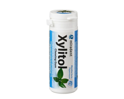Miradent Xylitol Peppermint Жувальна гумка з ксилітолом, 30 шт