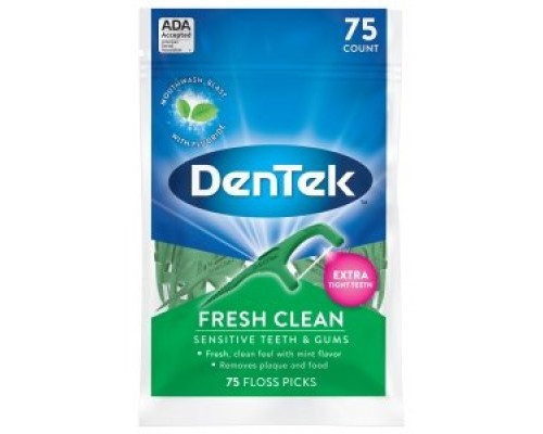 DenTek Освіжаюче очищення Флос-зубочистки, 75 шт DenTek Освіжаюче очищення Флос-зубочистки, 75 шт