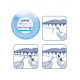paro brushn floss Зубна нитка та щітка, суперфлос, 20 x 15 см