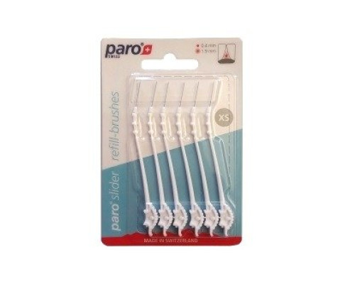 paro slider Змінні міжзубні щітки, розмір XS, 6 шт paro slider Змінні міжзубні щітки, розмір XS, 6 шт