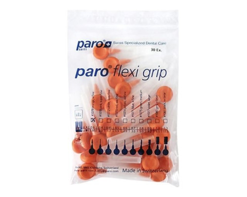 paro flexi grip Міжзубні щітки, х-тонкі, конічні, Ø 1.9/5.0 мм, 30шт paro flexi grip Міжзубні щітки, х-тонкі, конічні, Ø 1.9/5.0 мм, 30шт