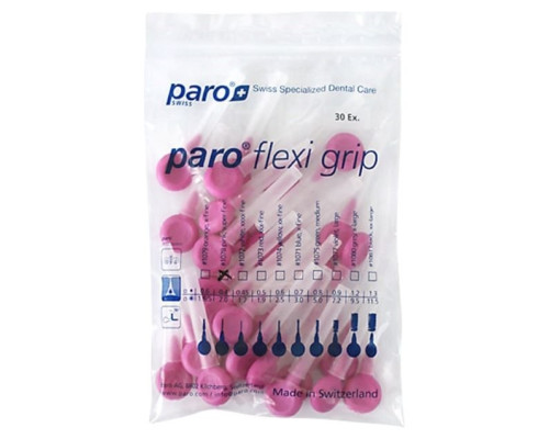paro flexi grip Міжзубні щітки, супер-тонкі, екстра-м'які, Ø 2.0 мм, 30 шт paro flexi grip Міжзубні щітки, супер-тонкі, екстра-м'які, Ø 2.0 мм, 30 шт