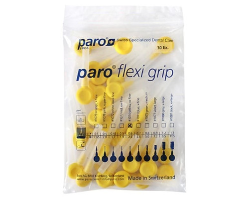 paro flexi grip Міжзубні щітки, xx-тонкі, Ø 2.5 мм, 30 шт paro flexi grip Міжзубні щітки, xx-тонкі, Ø 2.5 мм, 30 шт