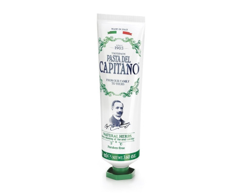 Pasta del Capitano "1905" Зубна паста Natural Herbs з екстрактами трав 75 мл Pasta del Capitano "1905" Зубна паста Natural Herbs з екстрактами трав 75 мл
