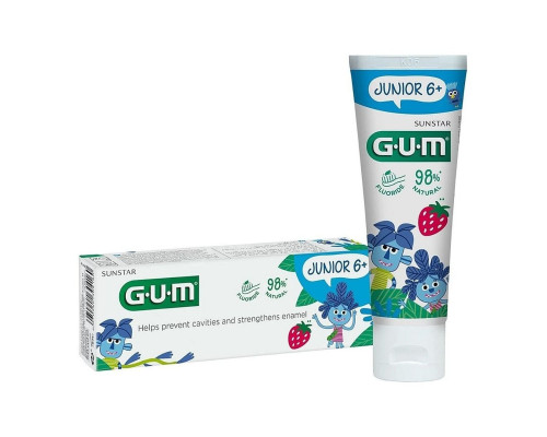 GUM Junior Зубна гель-паста Strawberry, 50 мл GUM Junior Зубна гель-паста Strawberry, 50 мл