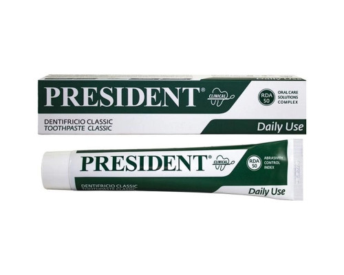 President Classic Зубна паста для щоденного використання, 75мл President Classic Зубна паста для щоденного використання, 75мл
