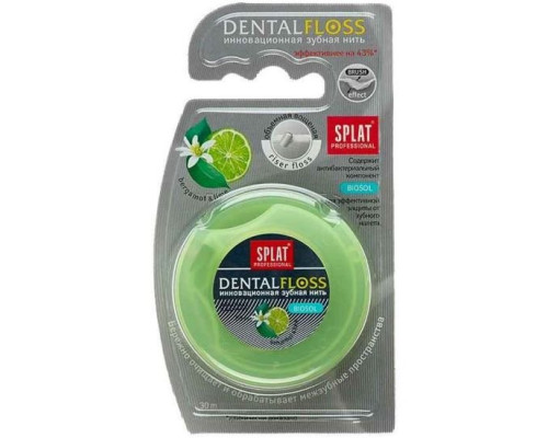 Splat Professional DentalFloss з ароматом бергамоту та лайму, 30м Splat Professional DentalFloss з ароматом бергамоту та лайму, 30м