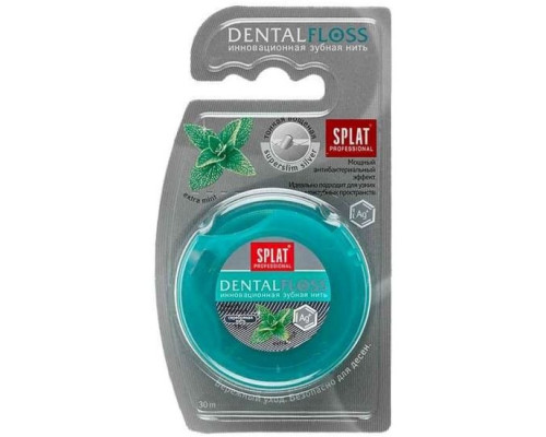 Splat Professional DentalFloss з волокнами срібла, 30м Splat Professional DentalFloss з волокнами срібла, 30м