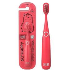 Splat Junior So Happy зубна щітка для дітей від 5 років з іонами срібла (корал)